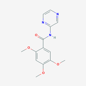 molecular formula C14H15N3O4 B6008092 2,4,5-trimethoxy-N-2-pyrazinylbenzamide 