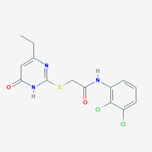 molecular formula C14H13Cl2N3O2S B6008104 N-(2,3-dichlorophenyl)-2-[(4-ethyl-6-oxo-1,6-dihydro-2-pyrimidinyl)thio]acetamide 