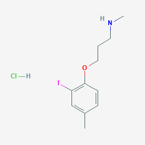 molecular formula C11H17ClINO B6008111 [3-(2-iodo-4-methylphenoxy)propyl]methylamine hydrochloride 