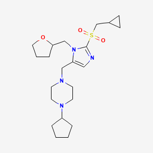 1-cyclopentyl-4-{[2-[(cyclopropylmethyl)sulfonyl]-1-(tetrahydro-2-furanylmethyl)-1H-imidazol-5-yl]methyl}piperazine