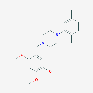 molecular formula C22H30N2O3 B6008128 1-(2,5-dimethylphenyl)-4-(2,4,5-trimethoxybenzyl)piperazine 