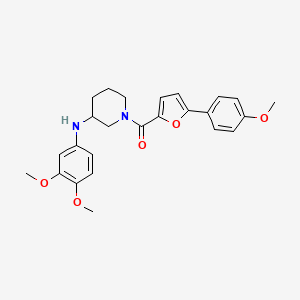 molecular formula C25H28N2O5 B6008145 N-(3,4-dimethoxyphenyl)-1-[5-(4-methoxyphenyl)-2-furoyl]-3-piperidinamine 