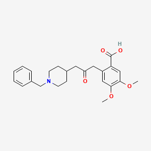 B600815 2-(3-(1-Benzylpiperidin-4-yl)-2-oxopropyl)-4,5-dimethoxybenzoic acid CAS No. 197010-25-6