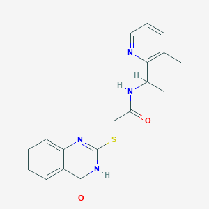 molecular formula C18H18N4O2S B6008172 2-[(4-hydroxyquinazolin-2-yl)thio]-N-[1-(3-methylpyridin-2-yl)ethyl]acetamide 