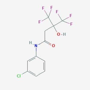 N-(3-chlorophenyl)-4,4,4-trifluoro-3-hydroxy-3-(trifluoromethyl)butanamide