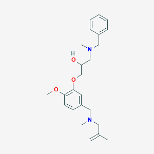 molecular formula C24H34N2O3 B6008190 1-[benzyl(methyl)amino]-3-(2-methoxy-5-{[methyl(2-methyl-2-propen-1-yl)amino]methyl}phenoxy)-2-propanol 