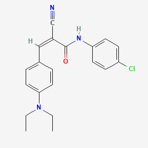 molecular formula C20H20ClN3O B6008206 N-(4-chlorophenyl)-2-cyano-3-[4-(diethylamino)phenyl]acrylamide 