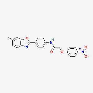 N-[4-(6-methyl-1,3-benzoxazol-2-yl)phenyl]-2-(4-nitrophenoxy)acetamide