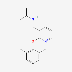 molecular formula C17H22N2O B6008240 N-{[2-(2,6-dimethylphenoxy)-3-pyridinyl]methyl}-2-propanamine 