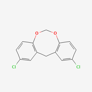 molecular formula C14H10Cl2O2 B6008255 2,10-dichloro-12H-dibenzo[d,g][1,3]dioxocine 