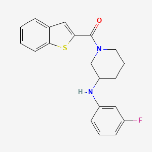 molecular formula C20H19FN2OS B6008267 1-(1-benzothien-2-ylcarbonyl)-N-(3-fluorophenyl)-3-piperidinamine 