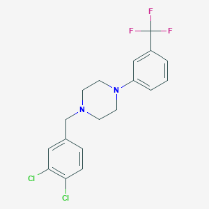 molecular formula C18H17Cl2F3N2 B6008269 1-(3,4-dichlorobenzyl)-4-[3-(trifluoromethyl)phenyl]piperazine 