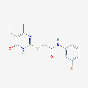 N-(3-bromophenyl)-2-[(5-ethyl-4-methyl-6-oxo-1,6-dihydro-2-pyrimidinyl)thio]acetamide