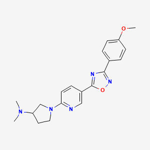 1-{5-[3-(4-methoxyphenyl)-1,2,4-oxadiazol-5-yl]-2-pyridinyl}-N,N-dimethyl-3-pyrrolidinamine