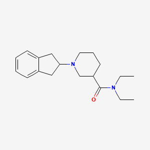 molecular formula C19H28N2O B6008371 1-(2,3-dihydro-1H-inden-2-yl)-N,N-diethyl-3-piperidinecarboxamide 