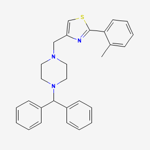 molecular formula C28H29N3S B6008394 1-(diphenylmethyl)-4-{[2-(2-methylphenyl)-1,3-thiazol-4-yl]methyl}piperazine 