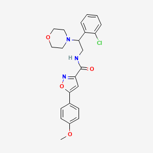 molecular formula C23H24ClN3O4 B6008409 N-[2-(2-chlorophenyl)-2-(4-morpholinyl)ethyl]-5-(4-methoxyphenyl)-3-isoxazolecarboxamide 