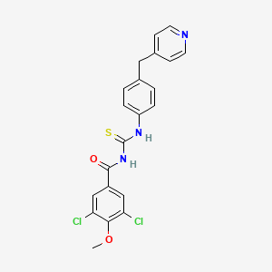 molecular formula C21H17Cl2N3O2S B6008413 3,5-dichloro-4-methoxy-N-({[4-(4-pyridinylmethyl)phenyl]amino}carbonothioyl)benzamide 