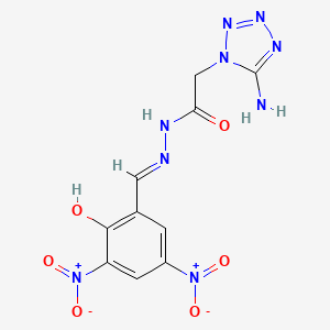 molecular formula C10H9N9O6 B6008421 2-(5-amino-1H-tetrazol-1-yl)-N'-(2-hydroxy-3,5-dinitrobenzylidene)acetohydrazide 