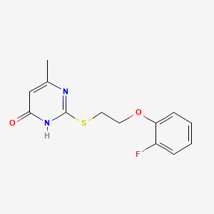 molecular formula C13H13FN2O2S B6008426 2-{[2-(2-fluorophenoxy)ethyl]thio}-6-methyl-4(1H)-pyrimidinone 