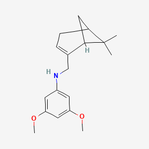 molecular formula C18H25NO2 B6008432 (3,5-dimethoxyphenyl)[(6,6-dimethylbicyclo[3.1.1]hept-2-en-2-yl)methyl]amine 