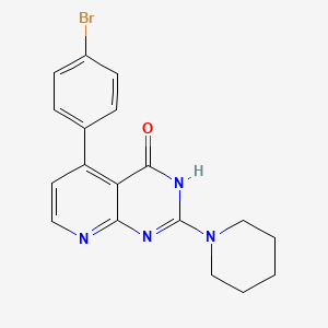molecular formula C18H17BrN4O B6008447 5-(4-bromophenyl)-2-(1-piperidinyl)pyrido[2,3-d]pyrimidin-4(3H)-one 
