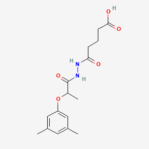 molecular formula C16H22N2O5 B6008452 5-{2-[2-(3,5-dimethylphenoxy)propanoyl]hydrazino}-5-oxopentanoic acid 