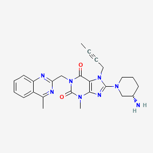 molecular formula C25H28N8O2 B600846 (S)-8-(3-氨基哌啶-1-基)-7-(丁-2-炔-1-基)-3-甲基-1-((4-甲基喹唑啉-2-基)甲基)-3,7-二氢-1H-嘌呤-2,6-二酮 CAS No. 668270-11-9