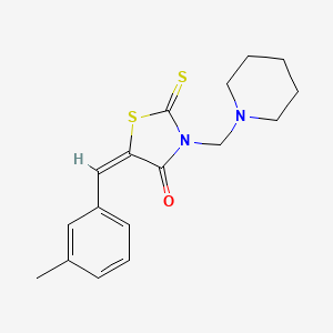 molecular formula C17H20N2OS2 B6008470 5-(3-methylbenzylidene)-3-(1-piperidinylmethyl)-2-thioxo-1,3-thiazolidin-4-one 