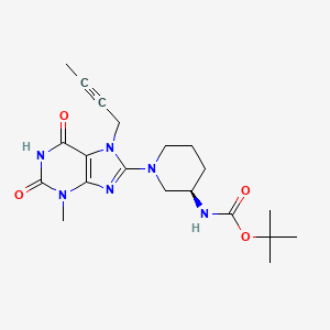 molecular formula C20H18N6O3 B600848 (R)-tert-butyl 1-(7-(but-2-ynyl)-3-methyl-2,6-dioxo-2,3,6,7-tetrahydro-1H-purin-8-yl)piperidin-3-ylcarbamate CAS No. 666816-91-7