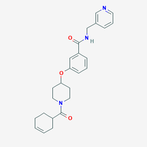 molecular formula C25H29N3O3 B6008484 3-{[1-(3-cyclohexen-1-ylcarbonyl)-4-piperidinyl]oxy}-N-(3-pyridinylmethyl)benzamide 