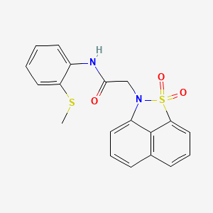 2-(1,1-dioxido-2H-naphtho[1,8-cd]isothiazol-2-yl)-N-[2-(methylthio)phenyl]acetamide