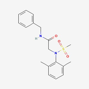 molecular formula C18H22N2O3S B6008500 N~1~-benzyl-N~2~-(2,6-dimethylphenyl)-N~2~-(methylsulfonyl)glycinamide 