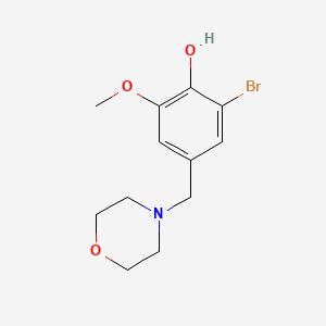 molecular formula C12H16BrNO3 B6008507 2-bromo-6-methoxy-4-(4-morpholinylmethyl)phenol 