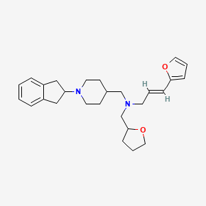 molecular formula C27H36N2O2 B6008514 (2E)-N-{[1-(2,3-dihydro-1H-inden-2-yl)-4-piperidinyl]methyl}-3-(2-furyl)-N-(tetrahydro-2-furanylmethyl)-2-propen-1-amine 