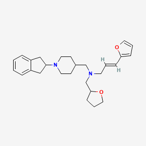 (2E)-N-{[1-(2,3-dihydro-1H-inden-2-yl)-4-piperidinyl]methyl}-3-(2-furyl)-N-(tetrahydro-2-furanylmethyl)-2-propen-1-amine