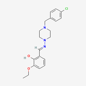 2-({[4-(4-chlorobenzyl)-1-piperazinyl]imino}methyl)-6-ethoxyphenol