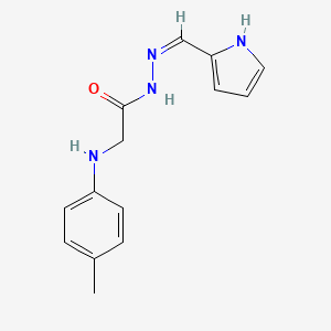 molecular formula C14H16N4O B6008535 2-[(4-methylphenyl)amino]-N'-(1H-pyrrol-2-ylmethylene)acetohydrazide 