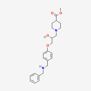 molecular formula C24H32N2O4 B6008536 methyl 1-(3-{4-[(benzylamino)methyl]phenoxy}-2-hydroxypropyl)-4-piperidinecarboxylate 