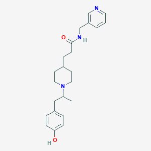 molecular formula C23H31N3O2 B6008550 3-{1-[2-(4-hydroxyphenyl)-1-methylethyl]-4-piperidinyl}-N-(3-pyridinylmethyl)propanamide 