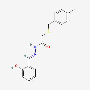 molecular formula C17H18N2O2S B6008591 N'-(2-hydroxybenzylidene)-2-[(4-methylbenzyl)thio]acetohydrazide 