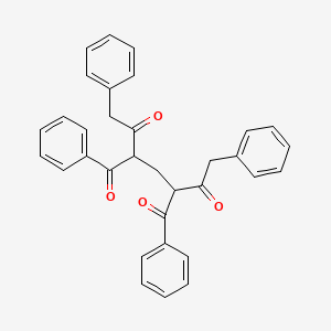 molecular formula C33H28O4 B6008594 3,5-dibenzoyl-1,7-diphenyl-2,6-heptanedione 