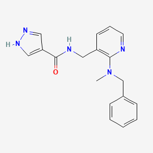 molecular formula C18H19N5O B6008603 N-({2-[benzyl(methyl)amino]-3-pyridinyl}methyl)-1H-pyrazole-4-carboxamide 