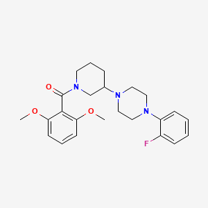 molecular formula C24H30FN3O3 B6008618 1-[1-(2,6-dimethoxybenzoyl)-3-piperidinyl]-4-(2-fluorophenyl)piperazine 