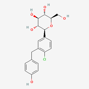 molecular formula C19H21ClO6 B600863 (2S,3R,4R,5S,6R)-2-(4-chloro-3-(4-hydroxybenzyl)phenyl)-6-(hydroxymethyl)tetrahydro-2H-pyran-3,4,5-triol CAS No. 864070-37-1