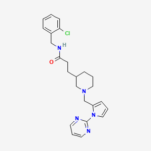 N-(2-chlorobenzyl)-3-(1-{[1-(2-pyrimidinyl)-1H-pyrrol-2-yl]methyl}-3-piperidinyl)propanamide
