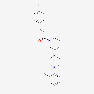 1-{1-[3-(4-fluorophenyl)propanoyl]-3-piperidinyl}-4-(2-methylphenyl)piperazine