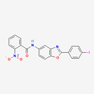 molecular formula C20H12IN3O4 B6008672 N-[2-(4-iodophenyl)-1,3-benzoxazol-5-yl]-2-nitrobenzamide 