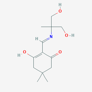 molecular formula C13H21NO4 B6008680 2-({[2-hydroxy-1-(hydroxymethyl)-1-methylethyl]amino}methylene)-5,5-dimethyl-1,3-cyclohexanedione 