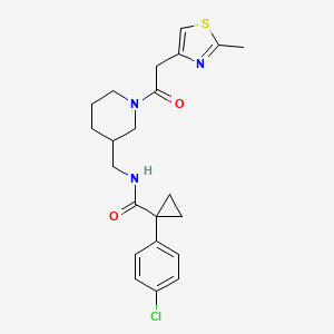 1-(4-chlorophenyl)-N-({1-[(2-methyl-1,3-thiazol-4-yl)acetyl]-3-piperidinyl}methyl)cyclopropanecarboxamide